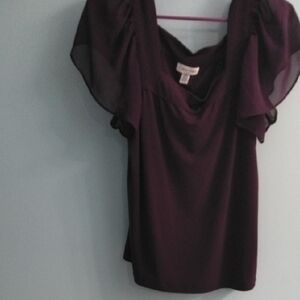 🔥 Final Sale 🔥 Calvin Klein Deep Purple Blouse Size Medium